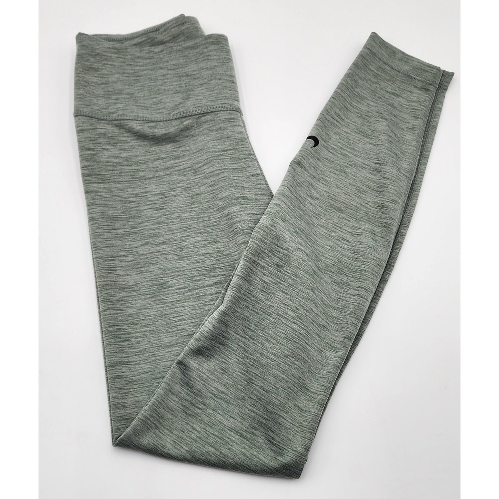 Nike Leggings Womens Small Gray Dri-FIT Heathered High Rise Green Tint EXC